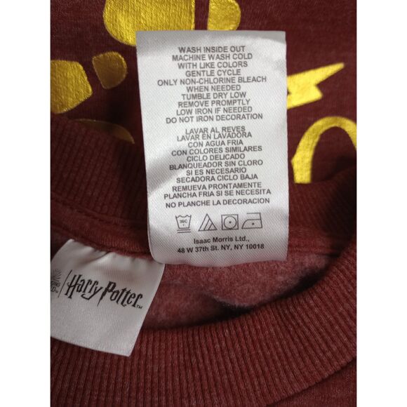 Wizarding World Harry Potter Hogwarts Womens Sweatshirt Pullover Maroon Red XS - Picture 6 of 8